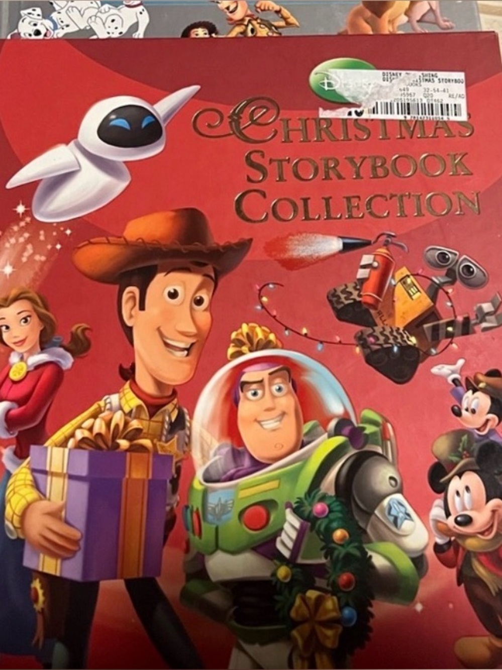 Red large Christmas story Disney book Toy Story